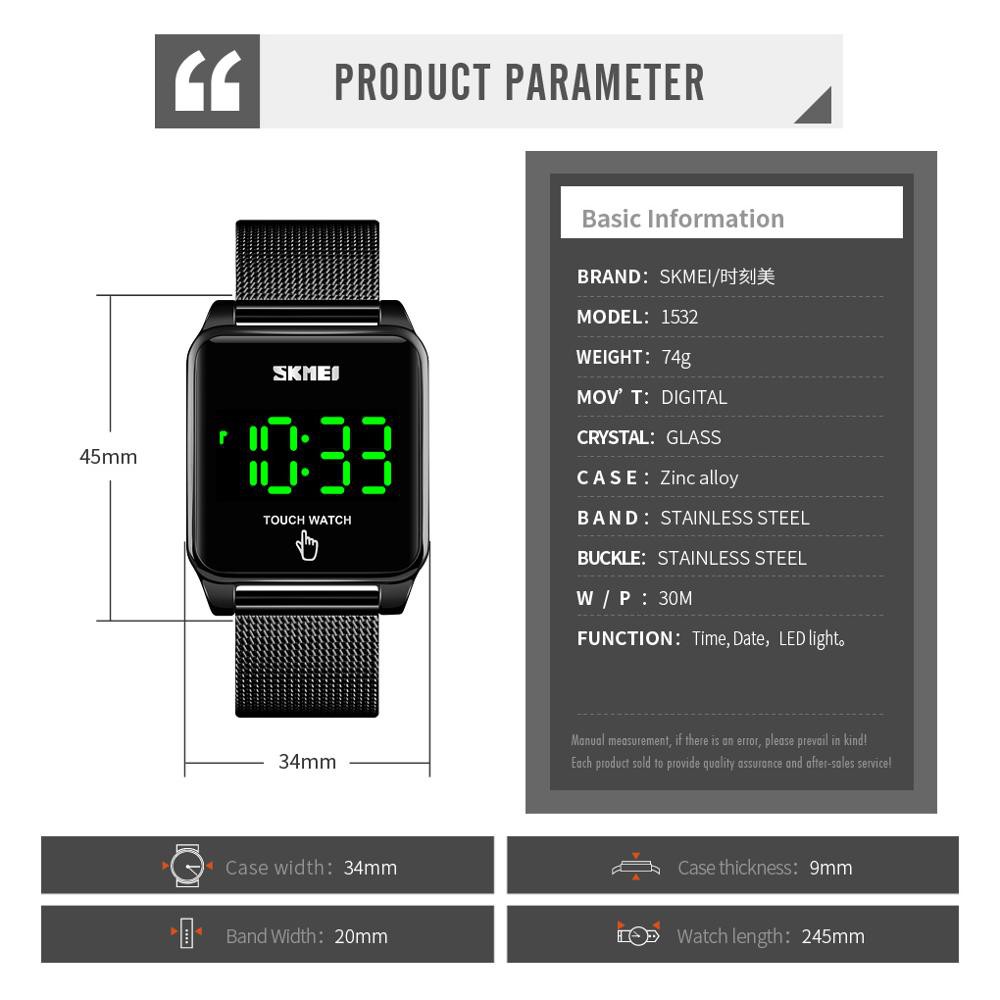 Jam Tangan Pria / SKMEI Digital LED 1532 / Jam Tangan Digital LED Original