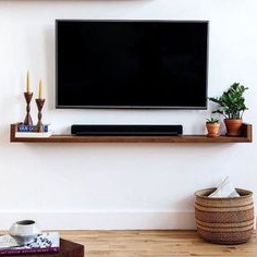 RAK GANTUNG BAWAH TV AESTHETIC RUSTIC