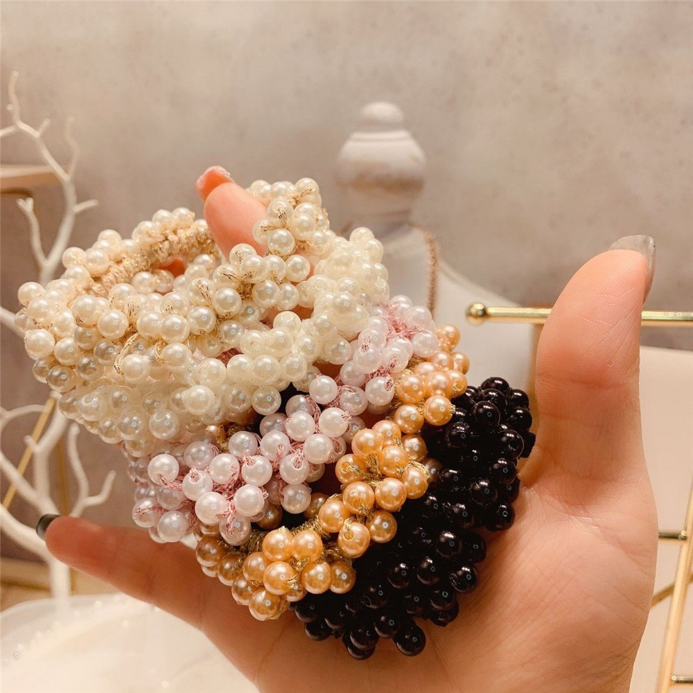 Civeto Ik21 Ikat Rambut Korea Full Mutiara Pearl-2