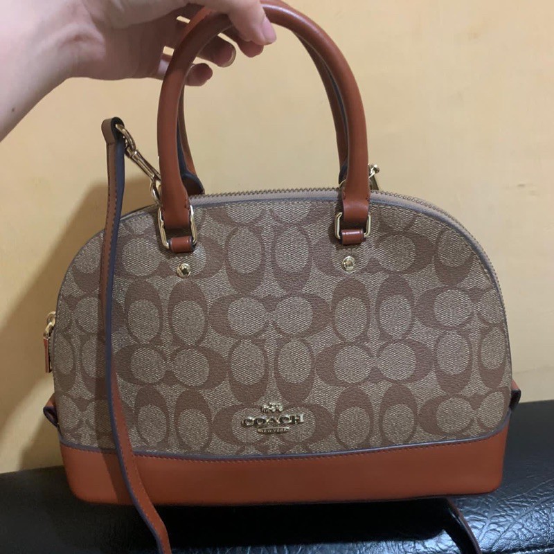 (preloved) coach mini sierra saddle brown