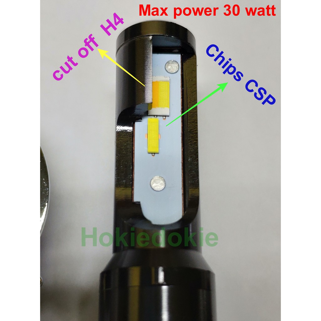 LED H4 3 warna 30 watt, original CSP Chip, 3000K 4300K 6000K