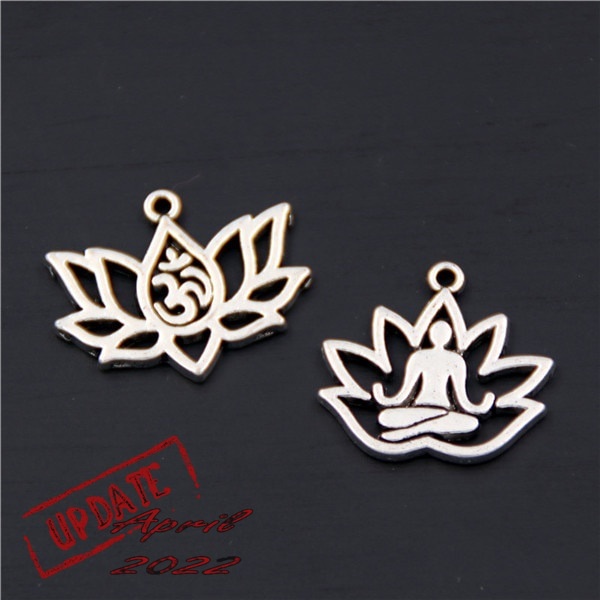 Charm Lotus Flower Om Ohm Aum Yoga