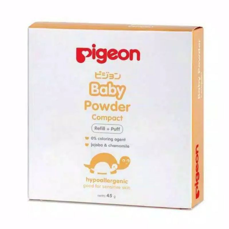 Pigeon Compact Baby Powder 45gr Refill+Puff