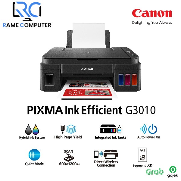 Printer Canon Inkjet Printer PIXMA G3010 pengganti L3150 ( Print - Scan - Copy - Wifi )