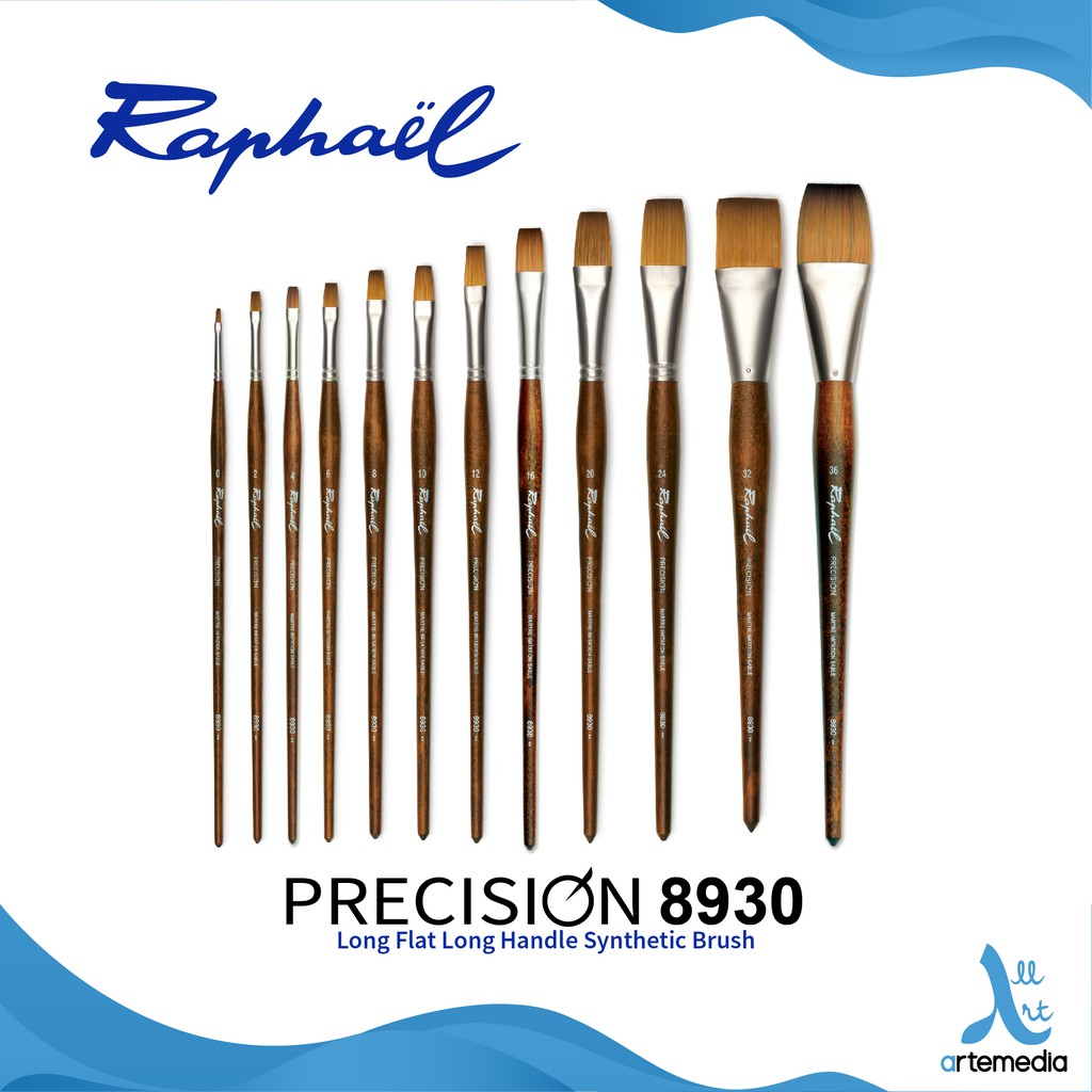 

Raphael 8930 Long Flat Precision Synthetic Brush Long Handle