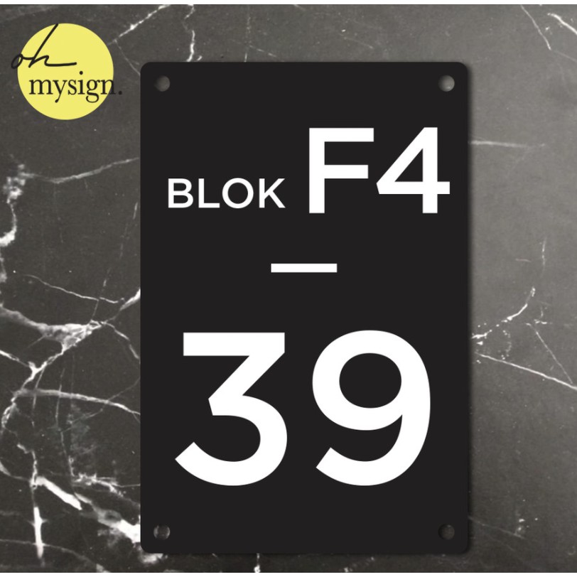 

Nomor Rumah Akrilik Timbul 30x20| Plat Nomor Acrylic Keren