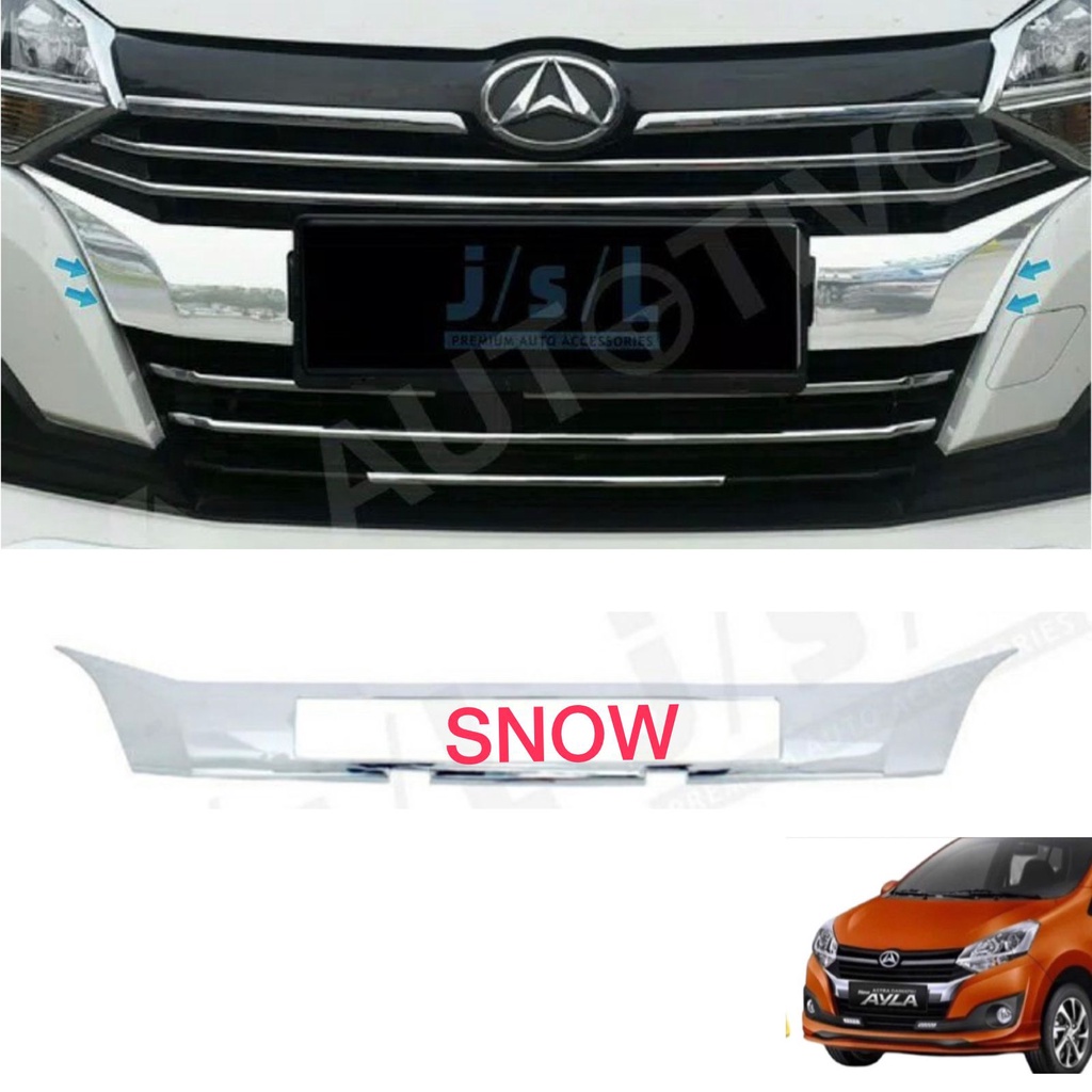 List Grill Depan Tengah Ayla 2017 2021 Middle Chrome