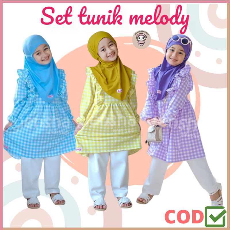Setelan Melody Tunik 3IN1 By Quinsha