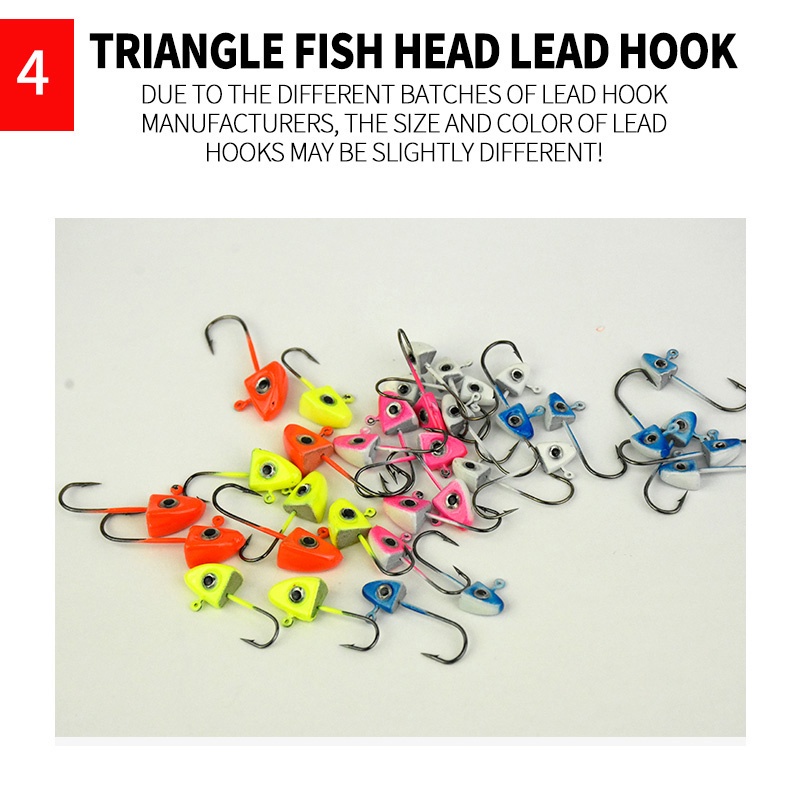 35Pcs/box Jig Big Hooks Lead Round Head Fishing Lures Jigs Hooks 2G-3.5G-5G-7G-10G Fishing Hook Colors