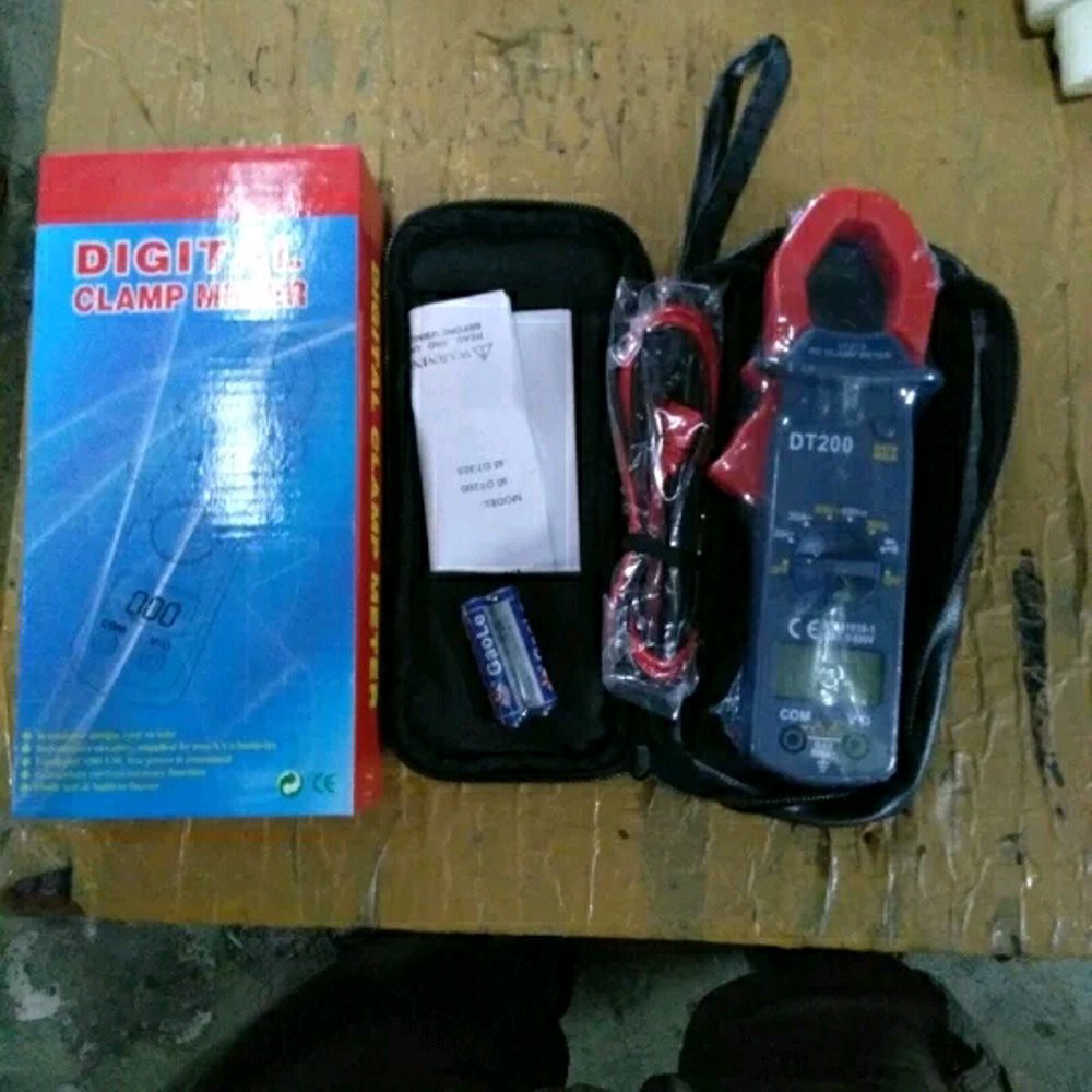 Jual tang ampere  clamp ampere digital dt 200 dapat mengukur ampere   volt Murah