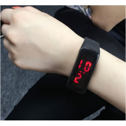 JAM TANGAN GELANG LED SPORT DIGITAL JAM FASHION WANITA/PRIA JAM TANGAN MURAH IMPORT LED WATCH STRAP RUBBER