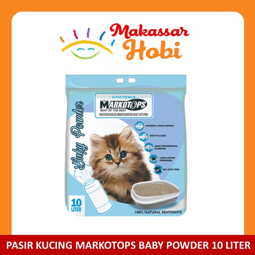 Pasir Kucing Gumpal Wangi MARKOTOPS Markotop 10L 10 L Liter 10liter