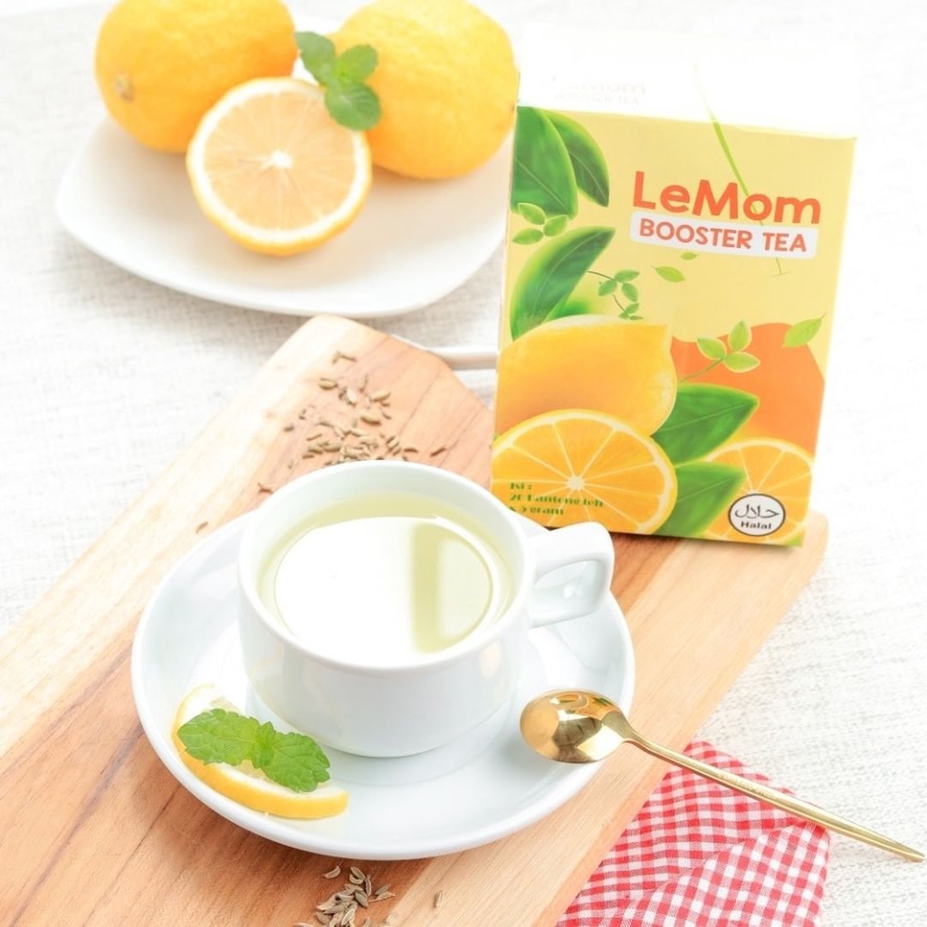 LEMOM BOOSTER TEA / TEH PELANCAR ASI BOOSTER LEMON LYCHEE LECI HERBAL FENUGREEK ALMOM