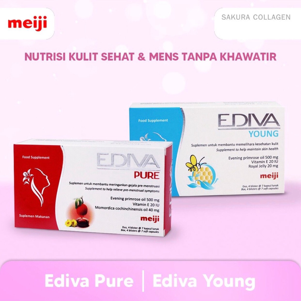 EDIVA Young / Pure Capsule | Suplemen Kulit &amp; Menstruasi