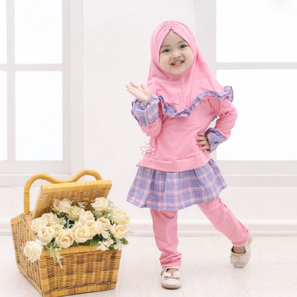 Baju Gamis Anak Perempuan / Gamis Anak Cantik / Baju Muslim Anak Qiandra 1-5 Tahun