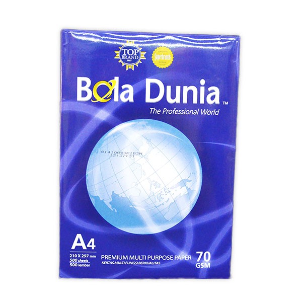 

TBMO (1RIM) KERTAS HVS 70 A4 BOLA DUNIA