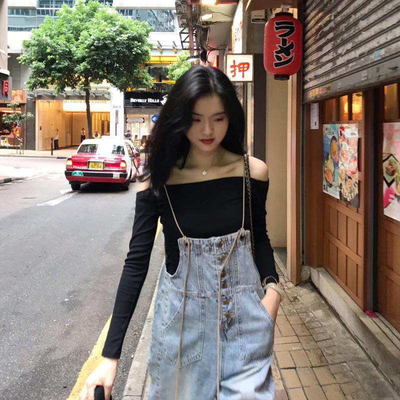 Overall denim wanita 2020 versi Korea baru musim panas dan musim gugur Hyun Ya angin longgar jumpsui