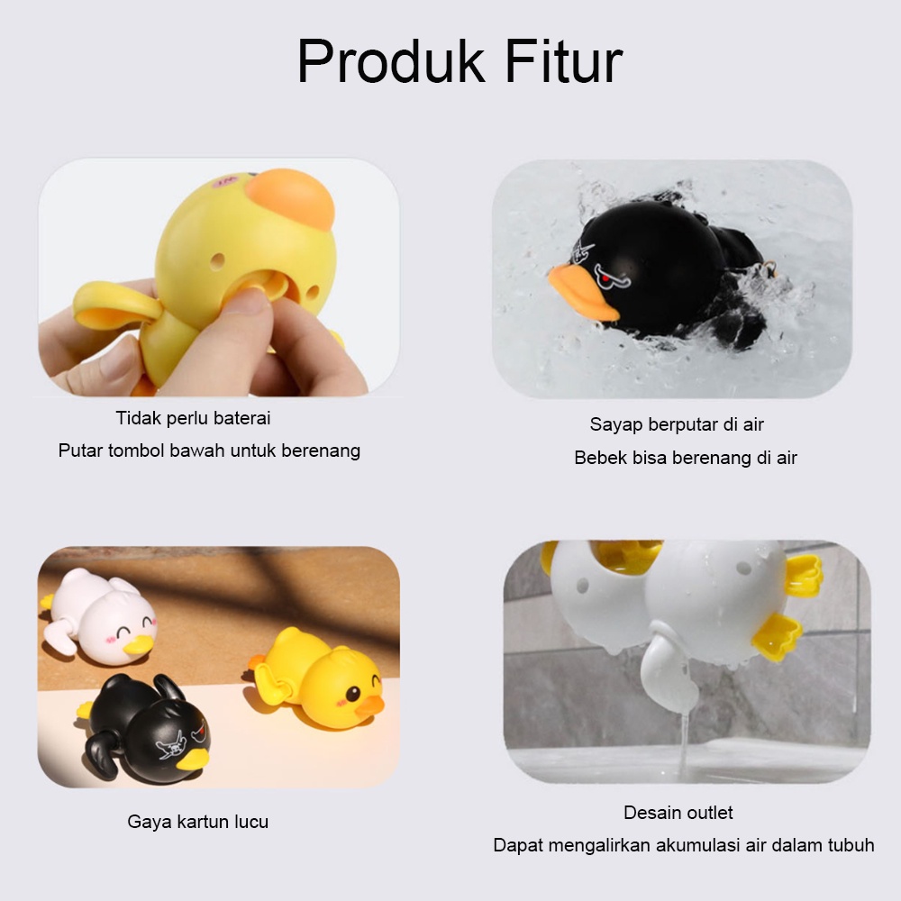 Mainan mandi anak bayi mainan Bebek Bajak Laut bath toys-8