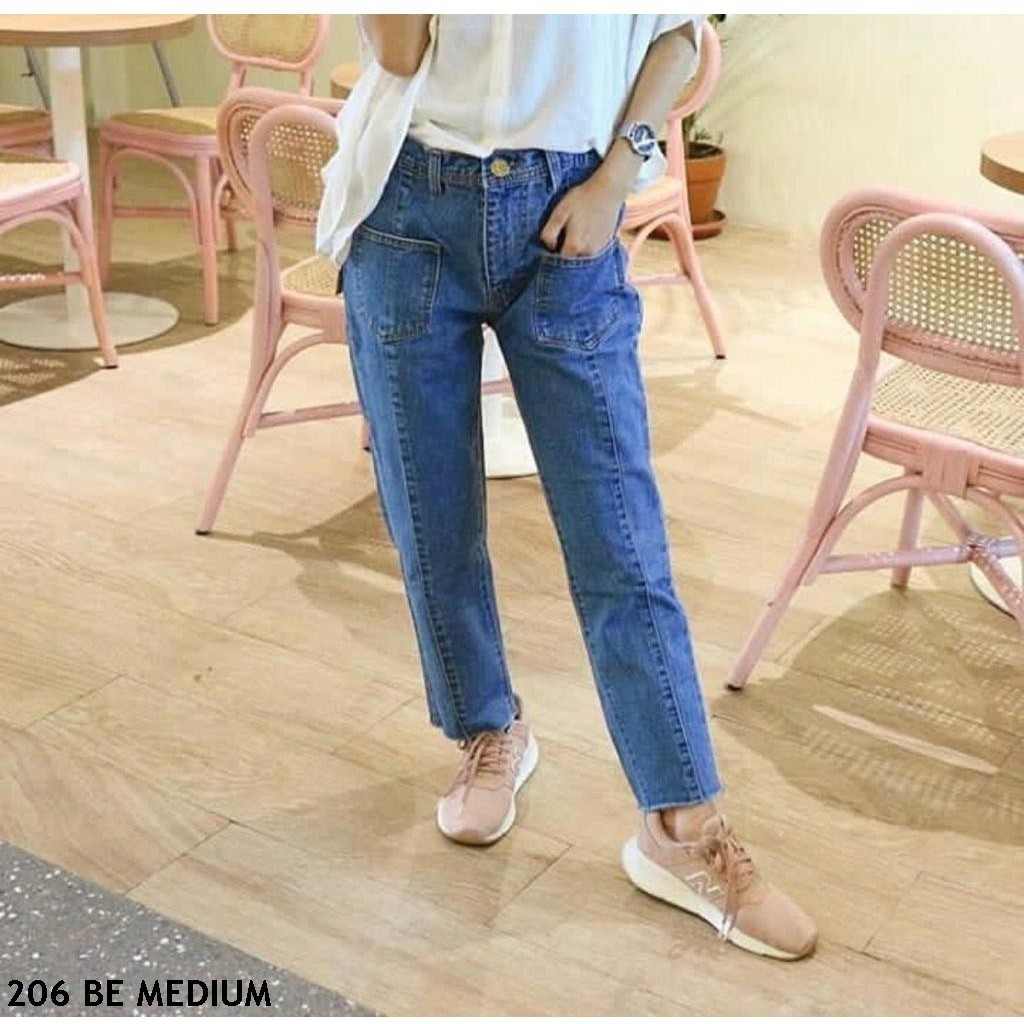  CELANA  JEANS  BOYFRIEND  KODE 206 Shopee Indonesia