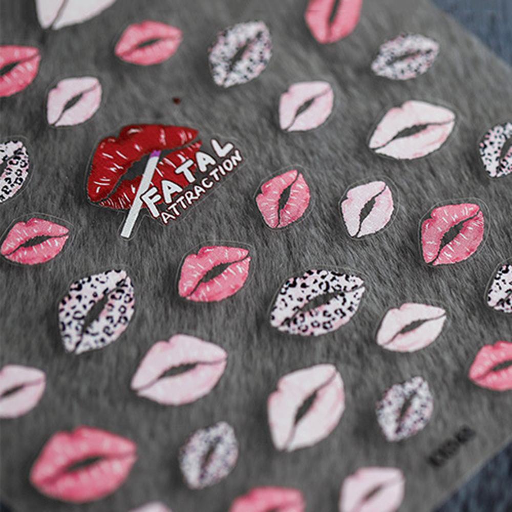 AUGUSTINA Agustin 5D Grafir Stiker Kuku Pesona Slider Decal Perekat DIY Nail Art