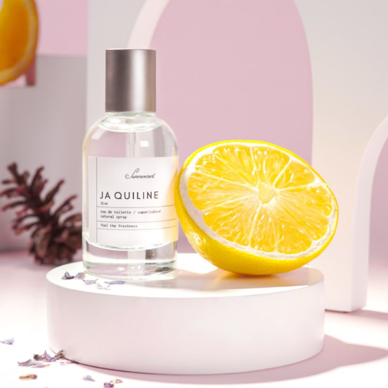 PARFUM BPOM EDT SUMMERSCENT JA QUILINE PARFUME TAHAN LAMA 24 JAM 100% Original TOP NOTES LEMON ORANG