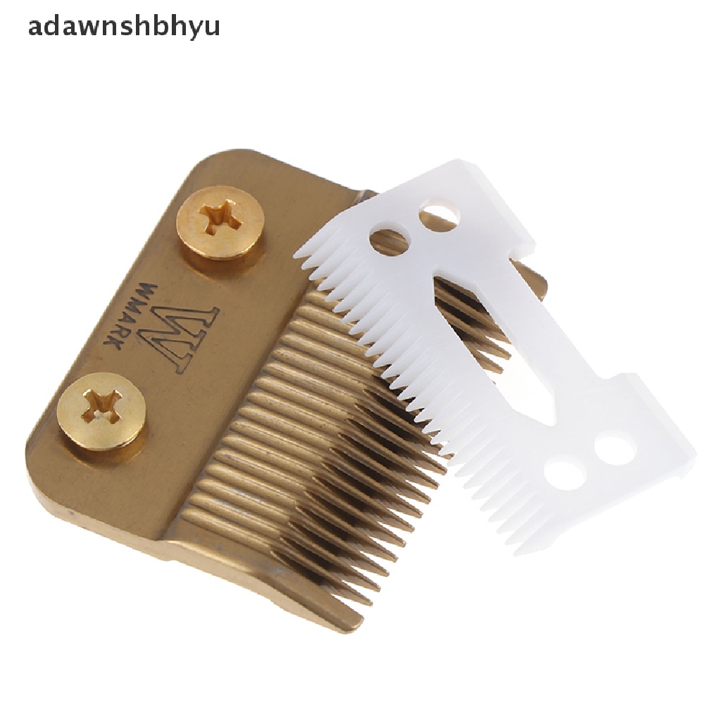 Adawnshbhyu 1Set Hair Clipper Blade Golden Dengan Pisau Keramik Untuk Clipper Tanpa Kabel