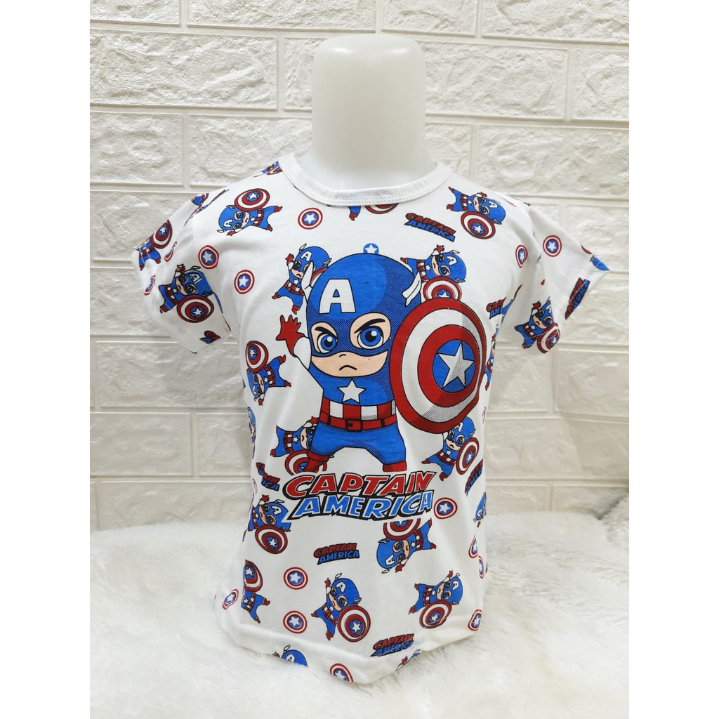 BAJU ANAK LAKI-LAKI/ KAOS ANAK LAKI-LAKI/ ATASAN ANAK LAKI-LAKI ANIMASI MARVEL UMUR 1-12 TAHUN