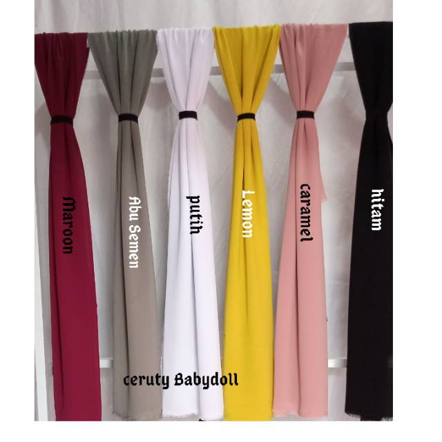 50cm Kain Ceruty Babydoll Grade A lebar 150cm Ceruti Babydol Gramasi 110gr