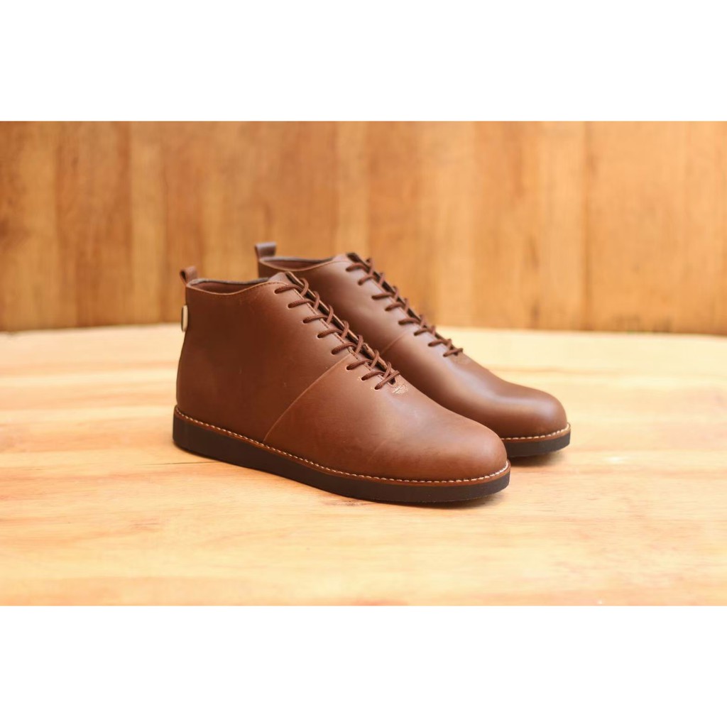 Sepatu Boots Pria original Cevany Mullins kulit Kerja Casual Kantor formal laki dewasa Keren murah