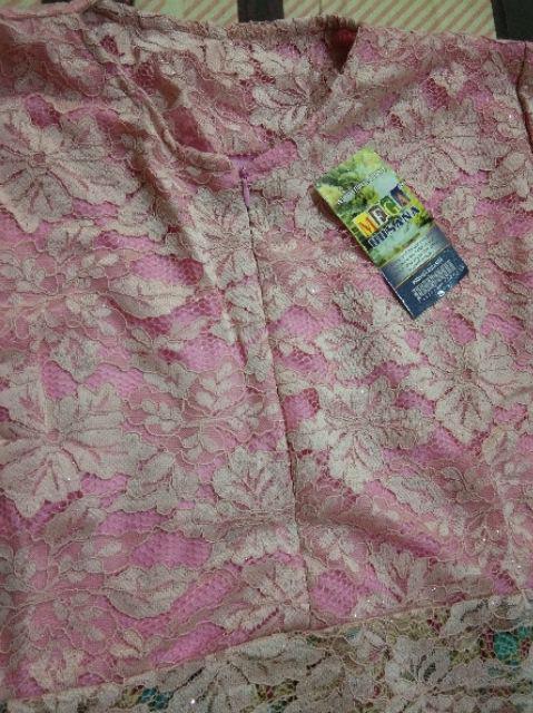 Dress Brukat Alisa Pink Benhur Terusan Pesta Blue Natal Gaun Imlek Wanita Cantik Korea Pita New Year