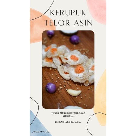 

Kerupuk Telor Asin Goreng 150gram