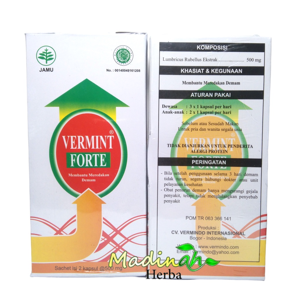 Vermint Forte sachet isi 2 kapsul @500 mg