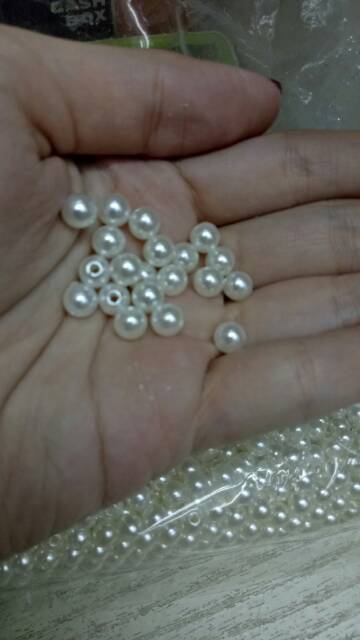 1/2ons atau 50gram 6mm mutiara semi jepang