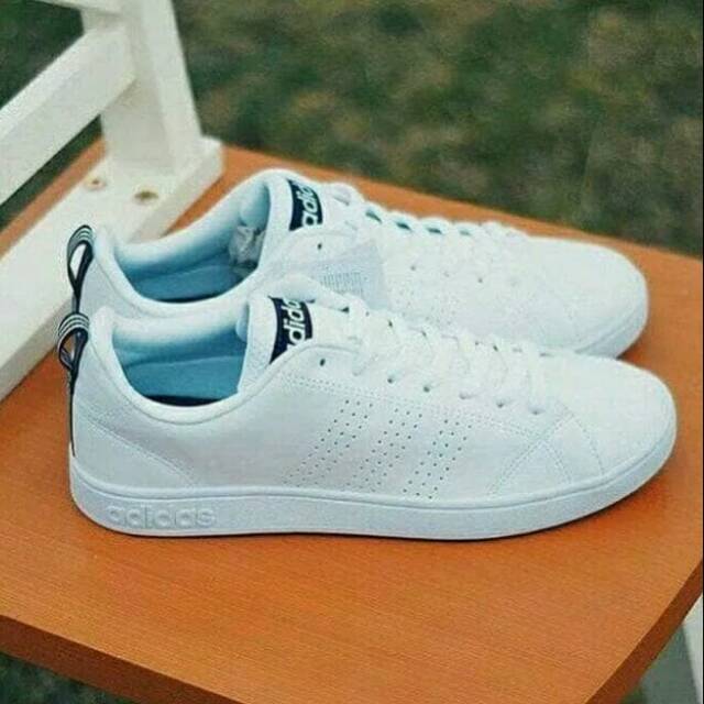 Sepatu Adidas ORIGINAL Neo Advantec White List Navy Not Stansmith Superstar Baseline Nmd Adilette