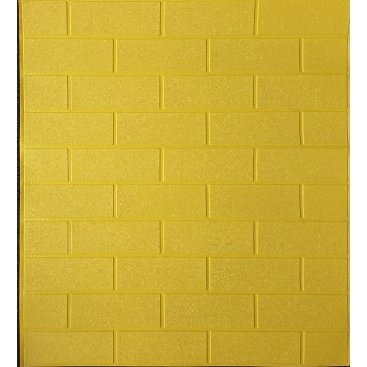 Wallpaper 3D Model Bata Halus 70x77CM TEBAL 3MM-BATA HALUS KUNING