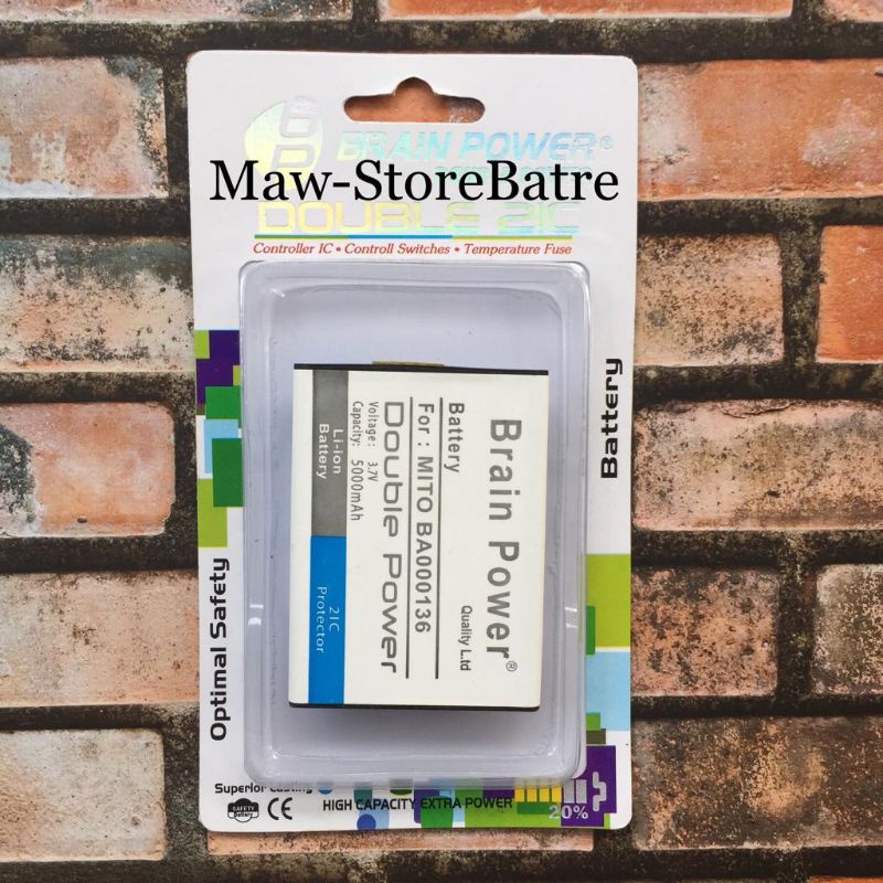 Battery Brain power Mito BA000136 Battery HP Mito A16 Full Vieuw Battery Doubel Power Doubel 2IC Pro