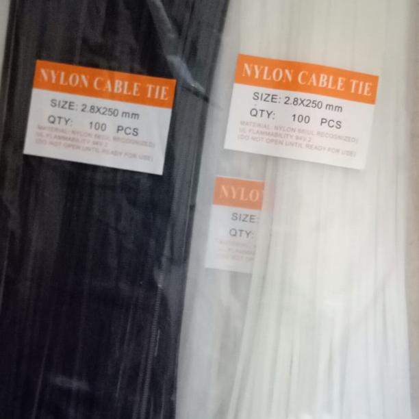 

➱ KABEL TIES 25 CM / 250 MM CABLE TIE TIS KABEL NYLON PENGIKAT - Hitam ™