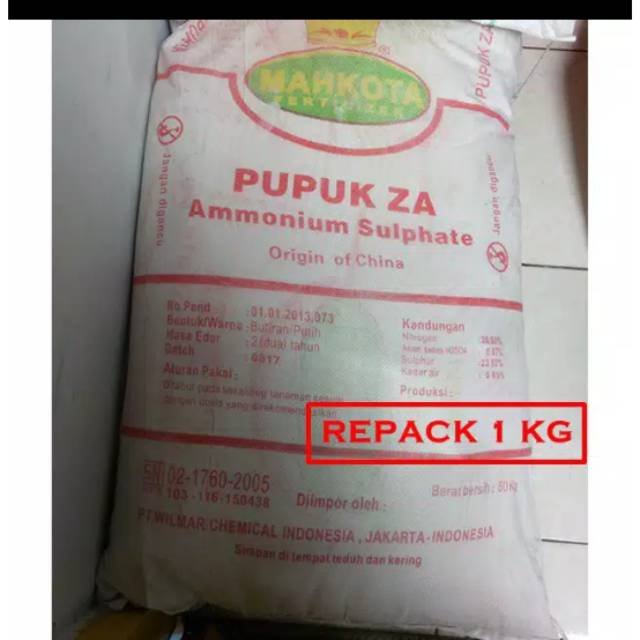 Pupuk mahkota ZA ammonium sulfat (Repack) 1kg