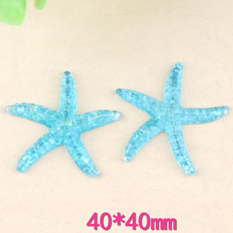 Siy 10 Pcs Ornamen Bintang Laut 40mm Bahan Resin Untuk Dekorasi Casing Handphonescrapbook Diy
