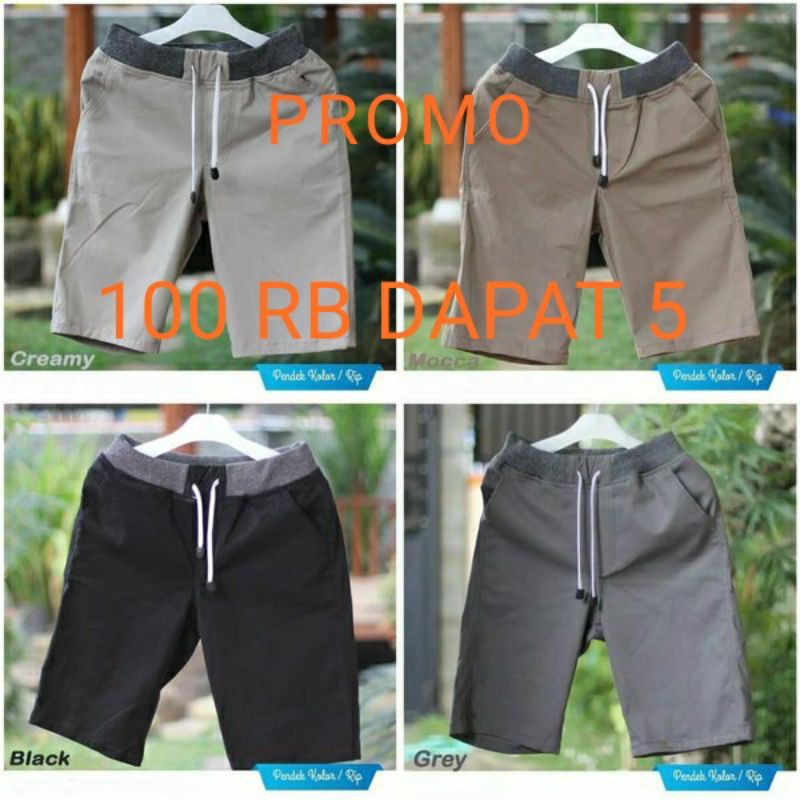 promo 100 rb dapat 5 celana pendek chinos