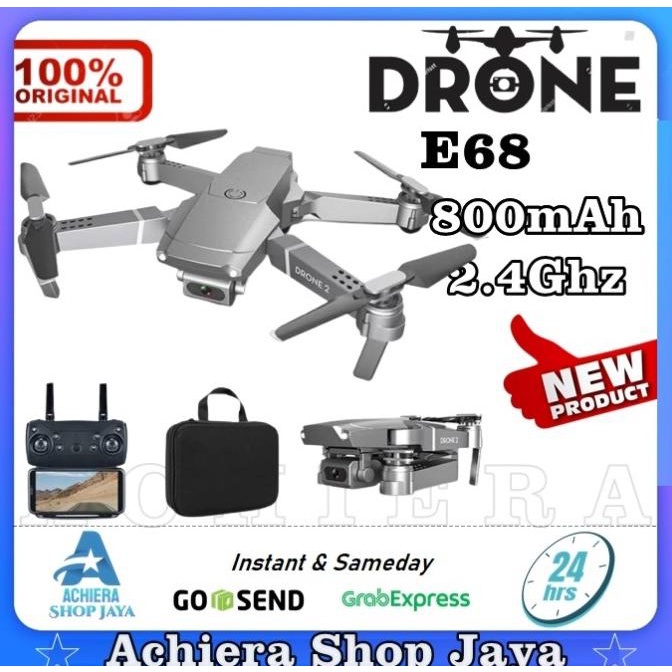 [ Promo ] Rc Drone E68 4K Hd Kamera Wifi Fpv App Controle Quadcopter Helikopter - Drone Kamera Dan A