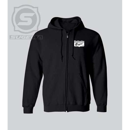 DI JUAL JAKET SWEATER HOODIE ZIPPER ONITSUKA TIGER MANTAP