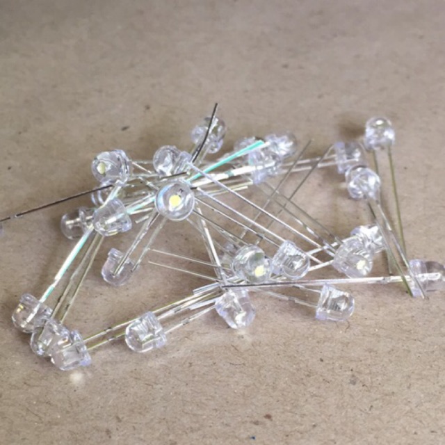 C020 LED 5mm lampu kecil Strawhat/Topi