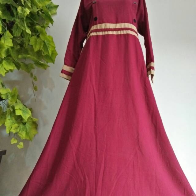 Gamis katun linen.JUMBO  ld 105 pb 130