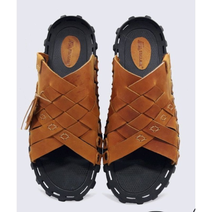 Sandal kulit pria/Sandal pria kulit terbaru branded 2021/Gransi original