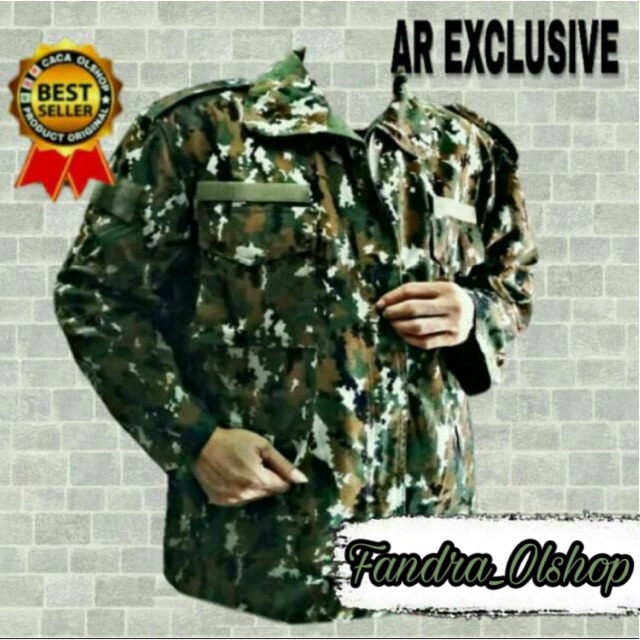 Jaket Loreng Kostrad Linud Bolak Balik Merk AR Exclusive Original. Kualitas Terbaik 