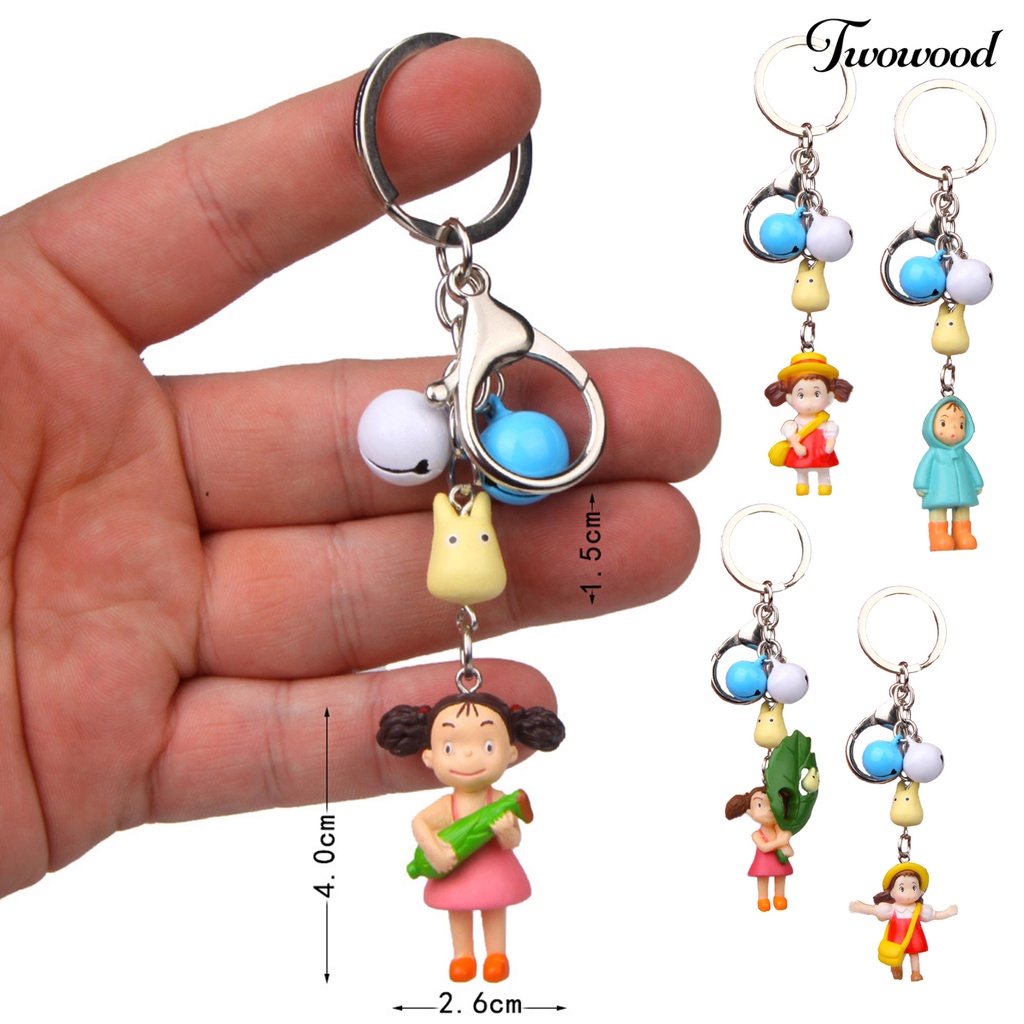 Twowood Gantungan Kunci Motif Kartun My Neighbor Totoro Ukuran Kecil