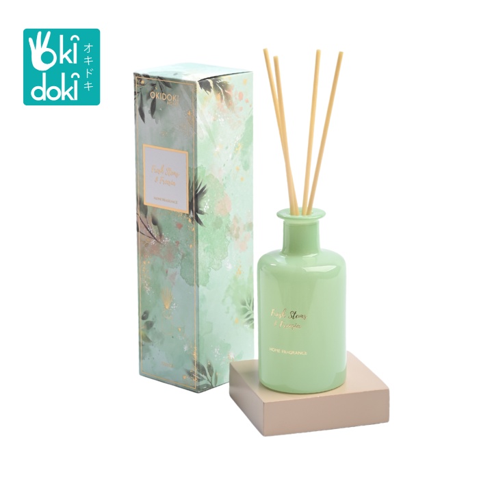 OKIDOKI Reed Diff Fresh Stems & Freesia 200 mL - Pewangi Ruangan - Reed Diffuser - Aromatherapy