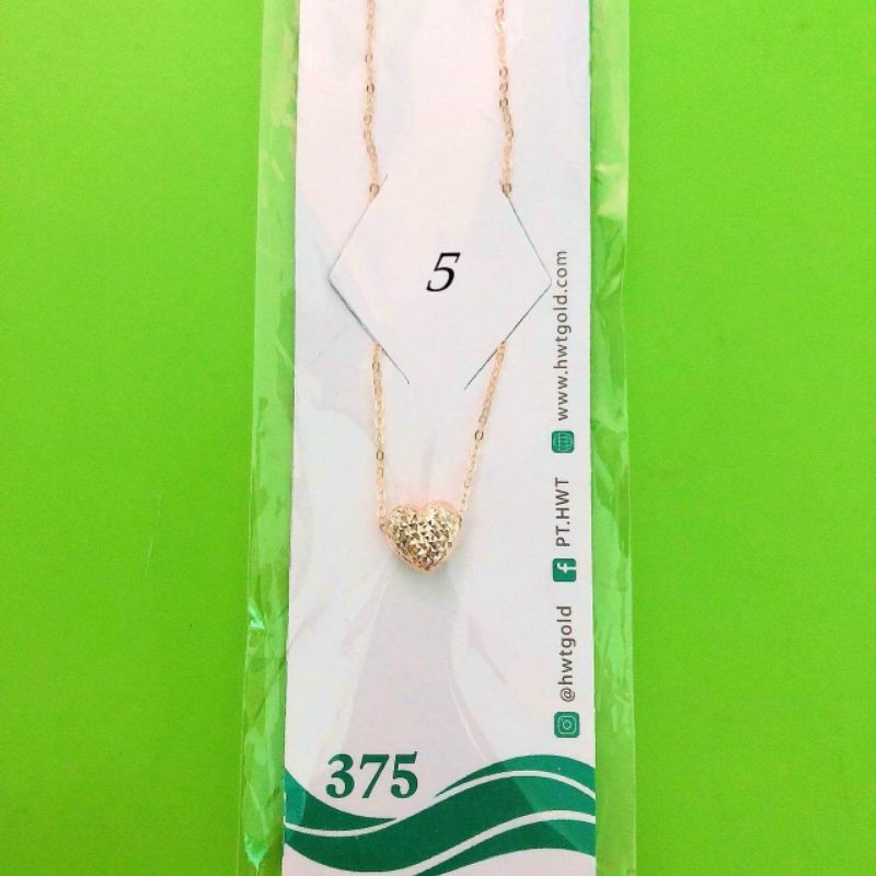 Kalung Anak dan dewasa love, bulan, tetes 3D berat ringan HWT kadar 375 8K