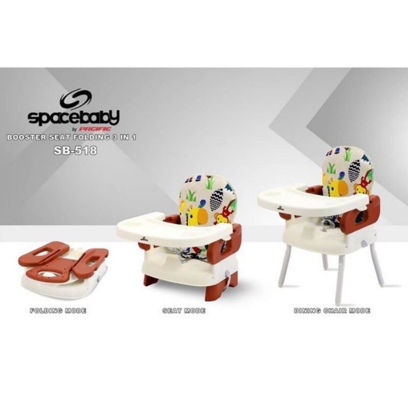 Kursi Meja Makan Bayi Spacebaby SB 518 Booster seat Persiapan MPASI/Baby Chair Space Baby/Kursi Makan Bayi